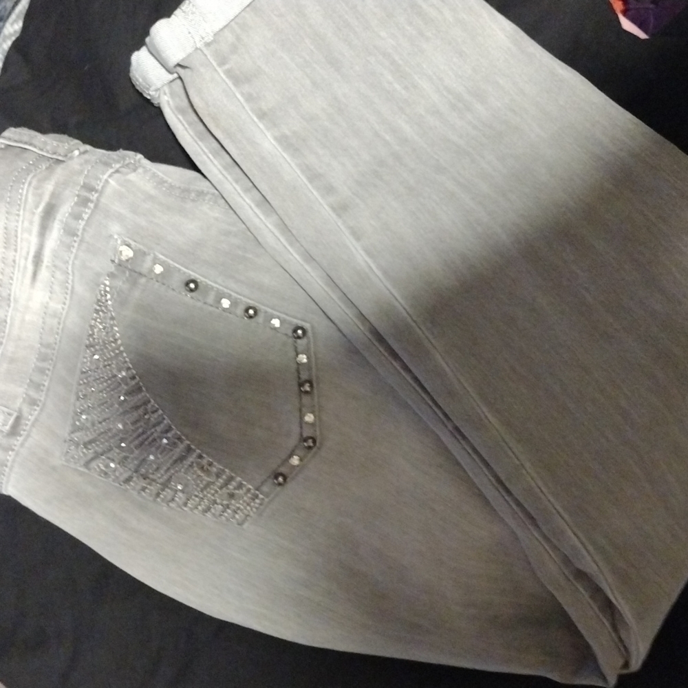 EMBELLISHED jeans 10p grey washed